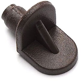 Merriway® BH01153 (24 Pcs) Push-In Shelf Supports 6 mm Hole Brown - Pack of 24 Pieces