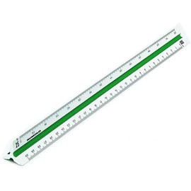 Rumold 150/150KE/DIN/30 Triangular Architect's Scale 30 cm Engineer DIN Plastic White