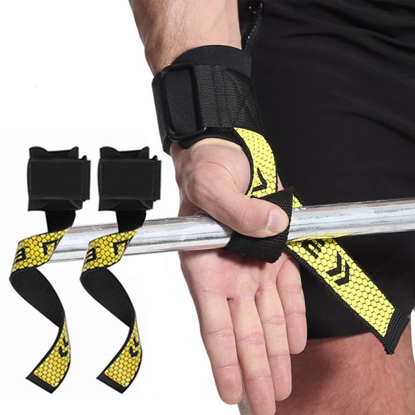 Straps para Gym, MuñEqueras Gym, Agarres para Gym Ajustable, Anti-Deslizantes,