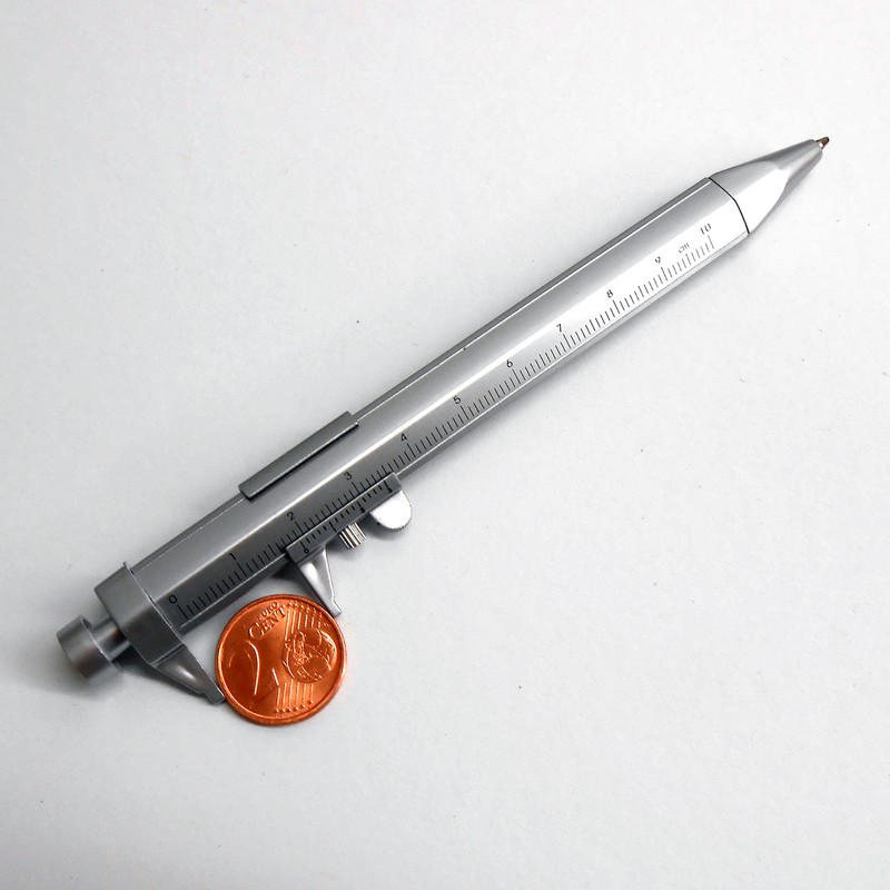 jameitop® 3-in-1 Ballpoint Pen Sliding Calliper, Calliper Ruler, 10 Pieces