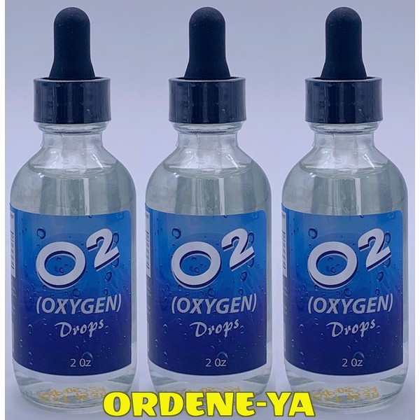 3 Oxygen Liquid Drops  Health Naturally Dropper Cell Stabilized Energy Health