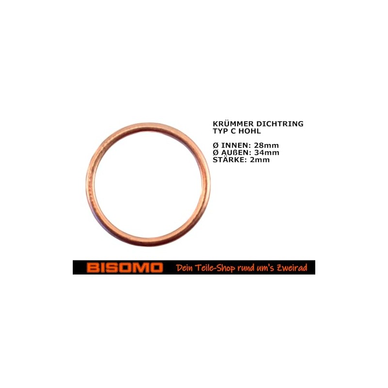 Manifold Nut Seal Set Copper Hollow + Solid 28 x