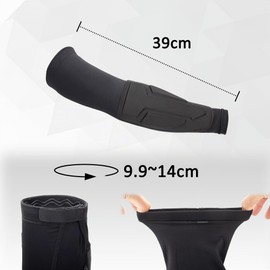Archery Arm Guard Full Coverage Adjustable Forearm Guard Bracer Protector for Youth & Adult Archer (Black)