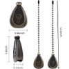 4 Pack Bronzed Ceiling Fan Pull Chain Extension, 12.5 Inches
