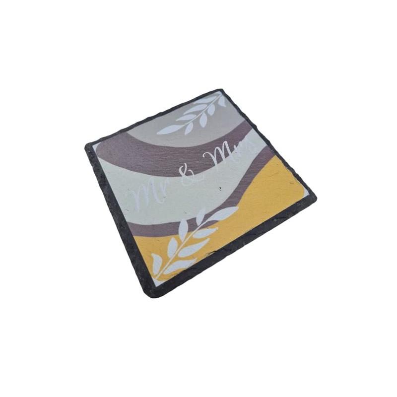 Mr and Mrs Couples Coaster (uv39-slco-mrandmrs)