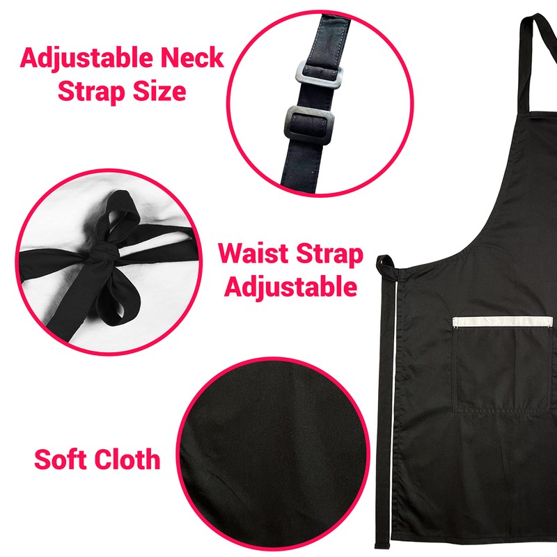 S&S UKessentials Cotton aprons for men adjustable neck Bib large