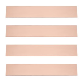 ECSiNG 4PCS Pure Copper Sheet 150mm x 25mm, 1mm Thickness Protective Film Attached Rectangular Copper Plates For Crafts Jewelry Making DIY Model Making