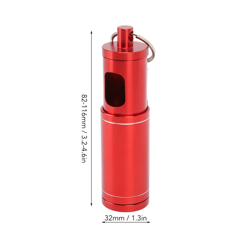 Portable Pocket Ashtray with Keychain Lanyard Retractable Circular Aluminium Alloy