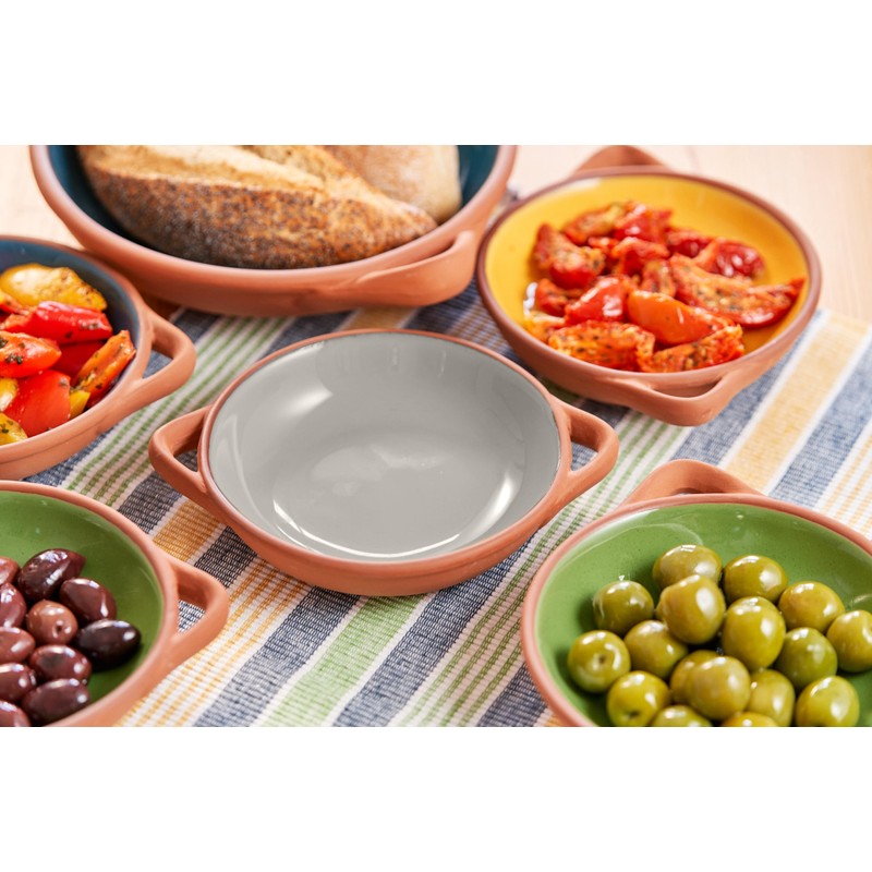 Dexam 16050220 Sintra Small Glazed Terracotta Tapas Dish-Stone