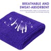 ASTER 6Pieces Purple Sweatband Set, Sports Headband Wristband Set, Including