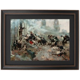 Framed The Attack Upon the Chew House by Howard Pyle. 2 Sizes. Made in USA. - Standard