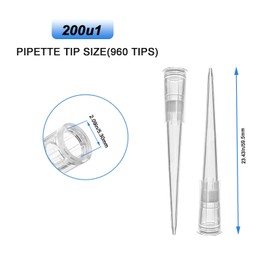 200ul Filtering Pipette Tips - Universal Pipette Tips -Clear - DNase/RNase Free,Non-Pyrogenic (10 Rack of 960 Filter Tips)