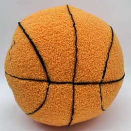 OUKEYI 9.8"/25cm Offcourt Basketball Plush Toy, Soft Basketball Plush Pillow Stuffed Basketball Plush Toy Sofa Ball Pillow Household Stuffed Ball for Fans Boys and Girls All of Age (orange)