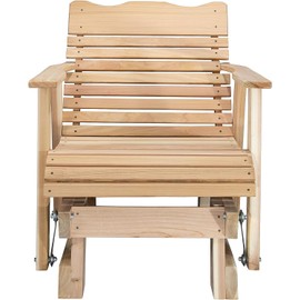 Kilmer Creek 2' Natural Cedar Porch Outdoor Glider, Amish Crafted
