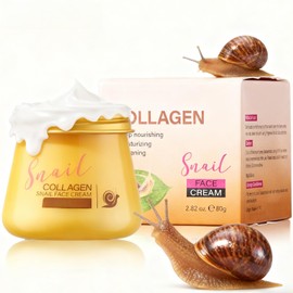 Snail Collagen Face Cream, Hydrating Anti-Wrinkle and Rejuvenating Snail Cream,Fine Lines,Deep Hydration,Brightening Moisturizing Firming Collagen Essence for Women