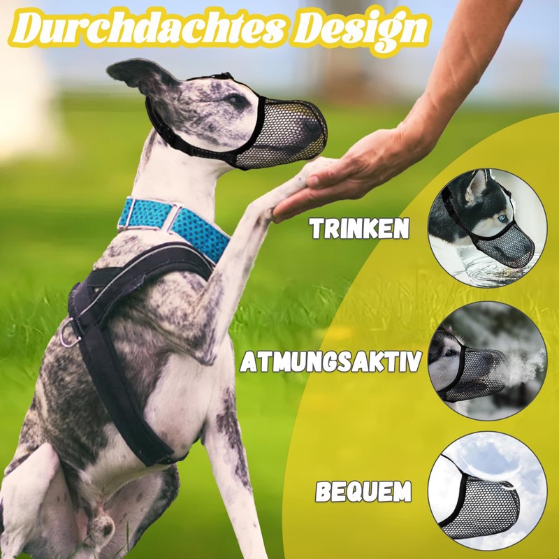 Muzzle for Dogs, Breathable Muzzle for Dogs, Adjustable Mesh Muzzle