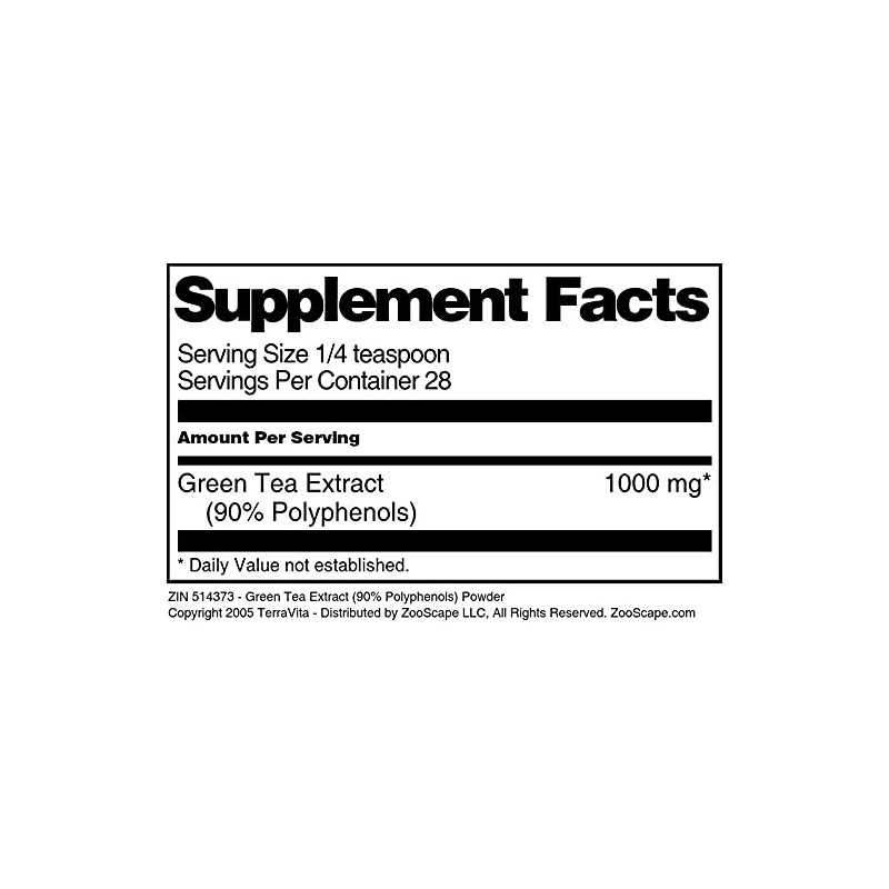 Green Tea Extract (90% Polyphenols) Powder (1 oz, ZIN: 514373)
