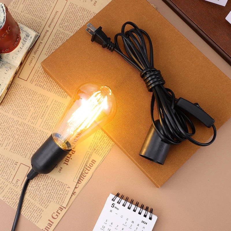 Hanging Pendant Light Cord -16Ft Light Bulb Socket with Cord