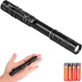 MINSHUXI Flashlight Pack of 4 IPX8 Waterproof Pen Torch Mini LED Small Torch for Inspection, Work, Repair, Home, Emergencies