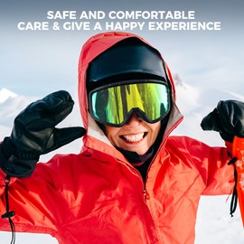 findway OTG Ski Goggles, snow/Snowboard Goggles for Men, Women Youth [Upgraded] Fit for All Helmet - Anti fog & glare & UV