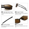 SUNGAIT Ultra Lightweight Polarized Sunglasses Men Rectangular Metal Frame with