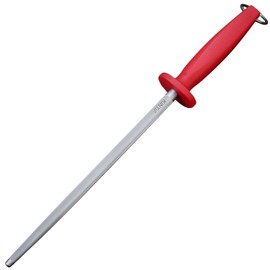 KINTIF 12 inch Sharpening Steel Honing Rod,Professional Knife Sharpeners,High Carbon Honing Steel, Fine Lines, High hardness,knife sharpening Red