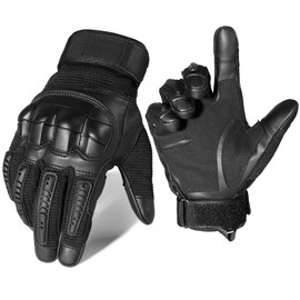 AXBXCX Touchscreen Motorcycle Tactical Gloves for Men for Airsoft Paintball Cycling Motorbike ATV Hiking Riding Work Outdoor Sport Men Gloves Black L