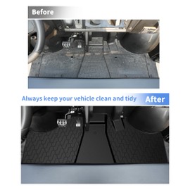 SLORIMOD Front Floor Mat Set for Kawasaki Mule PRO DX DXT FX FXR FXT 800 1000 2015-2025 Accessories, TEP All Weather Protection Antislip Rubber Floor Liner Slush Mat Replace #KAF080-033