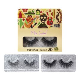Mix Girl 2 Pares Pestañas Postizas Profesionales 3d