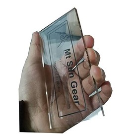 Mt. Sun Gear Heavy Duty Acrylic Wax Scraper for ski and Snowboard Tuning. 4MM Thick. Perfect for Downhill, Snowboards or XC skis to Perfect for Alpine Skis and Snowboards (Clr1pk)