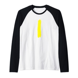 Creative Bold Yellow Letter I - Design Alphabet - Marker Raglan Baseball Tee