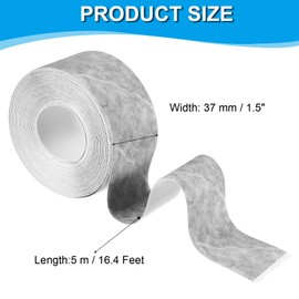 PATIKIL Caulk Tape 1.5" x 16 Ft, Self Adhesive Sealing Tape Waterproof Toilet Tub Caulk Sealant Strip Sealing Trim for Kitchen Bathroom Toilet Bathtub Sink Countertop, Dark Grey