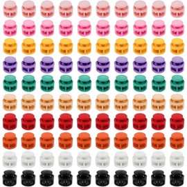 Mashano 100PCS Multicolor Modern Cord Locks, End Spring Stop Toggle Stoppers for Shock Cord Drawstrings Lanyard, Single Hole Cord Locks Adjuster