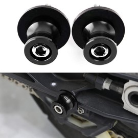 Universal CNC Aluminium Stand Holder - 2 Pieces M10 x 1.25 Bobbins Repair Stand for Z750 Ninja 250 ER6N ZX10R ZX6R Versys1000 FZR 1000 400 600R - Black