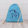 Turnbeutel Rucksack - Taschen - Pferd und Reiterin Geschenk Pferde