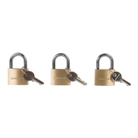 Silverline 984411 Brass Padlock Keyed to Differ, Silver, 40 mm