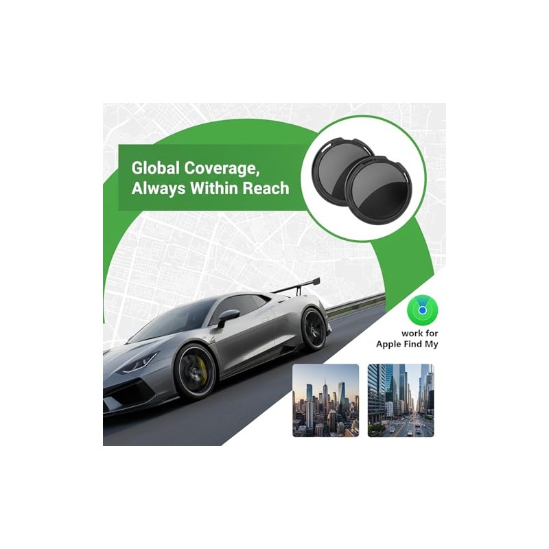 2 Pack Mini GPS Tracker for Vehicles - Apple Find