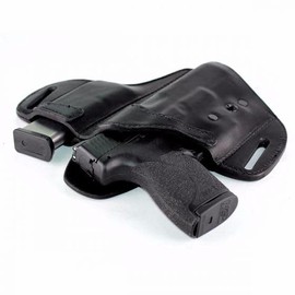 Urban Carry LockLeather OWB with Magazine Combo, Premium Hybrid, Conceal/Open Carry, Integrated Retention Clip, Ambidextrous Magazine Design, Secure Access