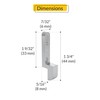 Brixwell 12-212-XCP2 5/16 in. Patio Door Strike Keeper Zinc -
