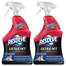 Resolve Ultra Pet Stain & Odor Remover Spray, Carpet Cleaning Machine Pre-Treatment, 32 Ounce (Pack of 2)