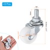 PATIKIL 1.2 Inch Stem Casters, 8 Pack Wire Shelf Caster
