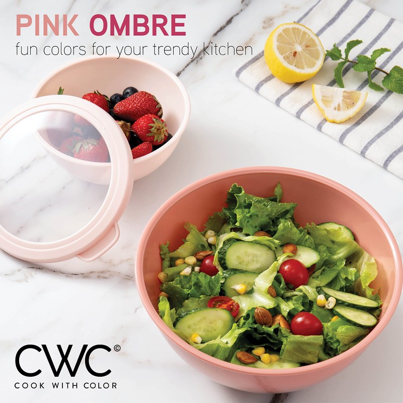 COOK WITH COLOR Mixing Bowls with TPR Lids - 12