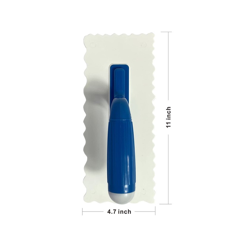 Hanroy Polygon Plastic Trowel with Comfortable Blue Grip Handle, Includes