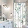 Uiiooazy Green Leaves Shower Curtain, Eucalyptus Leaf Plants Pattern, Bathtub