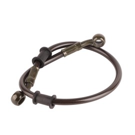 Keenso Motorrad Kupplung Bremsleitung, Motorrad 500mm / 600mm / 900mm /1200mm Stahlflex Bremsleitung Bremskupplung Ölschlauch für Fahrrad Enduros Motocross(500mm-Schwarz)