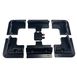 7PCS Solar Panel Mounting Brackets,Drill-Free,ABS Solar Panel Brackets,Support Kit for Roofs of RV, Caravans, Vehicles, Camper Vans, Garages, Sheds, Deck of Boats, (White) (Black)