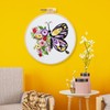 JSRQT Butterfly Embroidery Cross Stitch Set, Flower Stamped Embroidery Starter