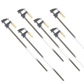 EDMBG Set of 6-36" Steel Bar Clamp with Metal Ratcheting System and Quick Release Suitable for a Wide Range of Woodworking and Metalworking