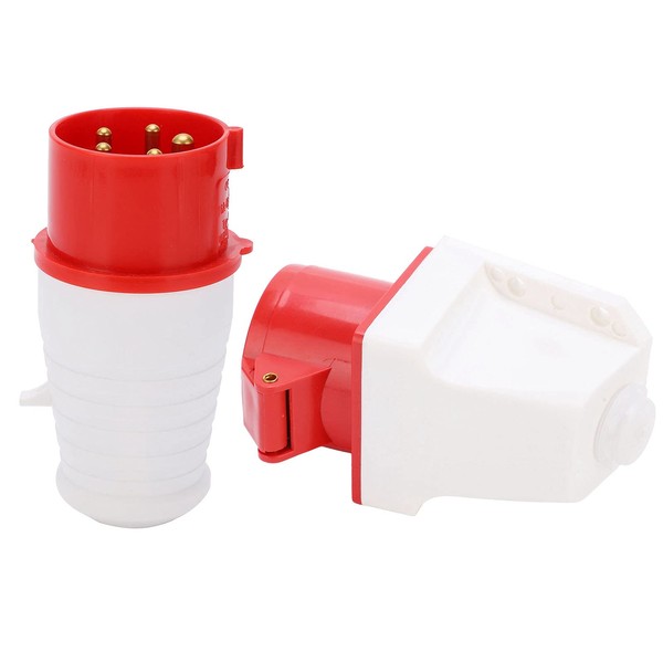 16A 5-Pin Industrial Plug, Surface Mount Socket 3 Phase IP44