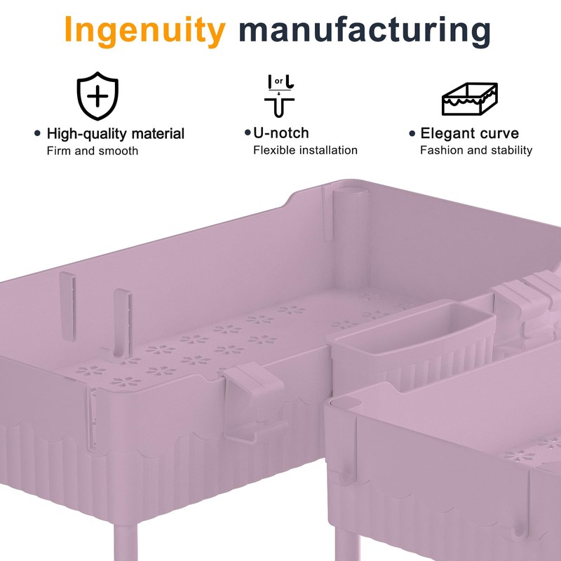 Sevenblue 2 Pack Under Sink Organizer, Under Bathroom Cabinet Organizer